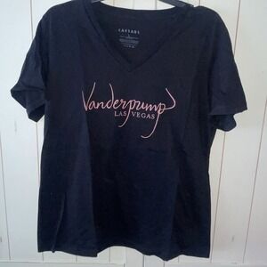 Vanderpump Las Vegas Black Caesars Palace Short Sleeve Cotton Shirt SUR Size L